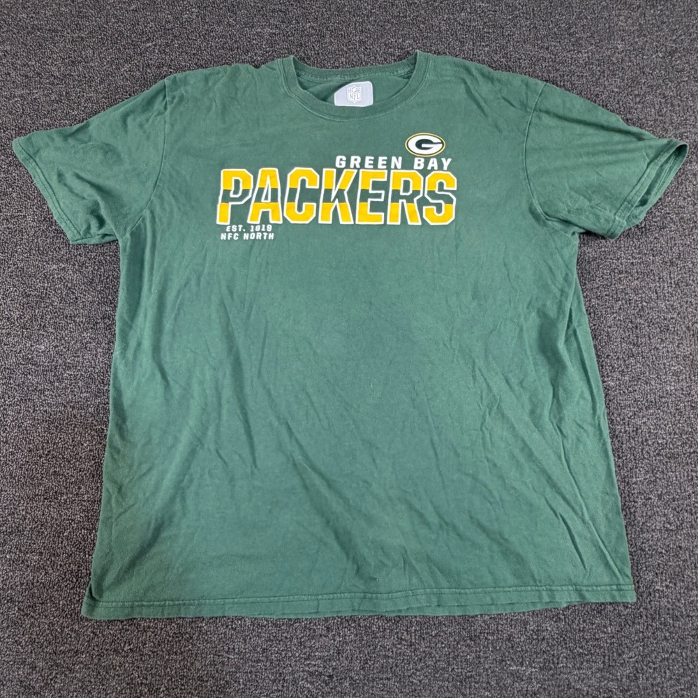 Green Bay Packers T-Shirt Mens XL Green NFL Football NFC North EUC NFL Team App.